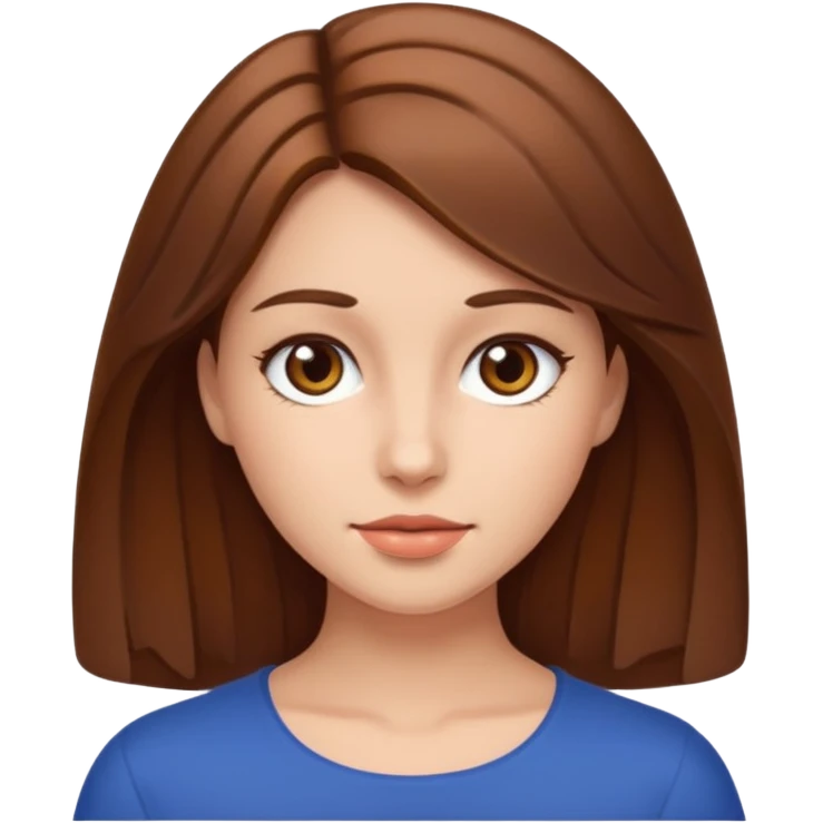 brown haired beauty portrait emoji