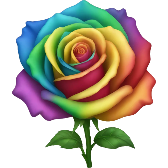 rainbow rose  emoji