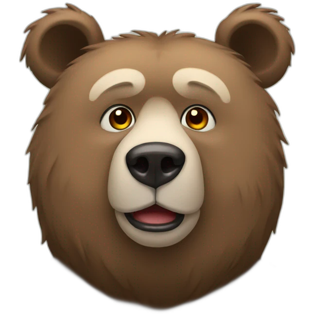 Russian bear with earflaps emoji
