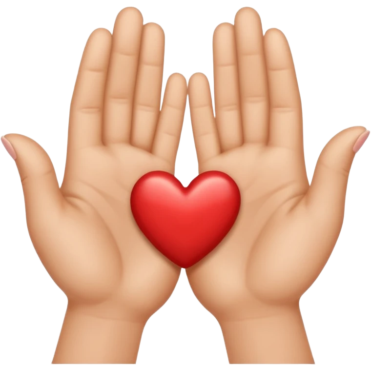 Corazón uniendo los dedos corazon y pulgar entre dos manos emoji