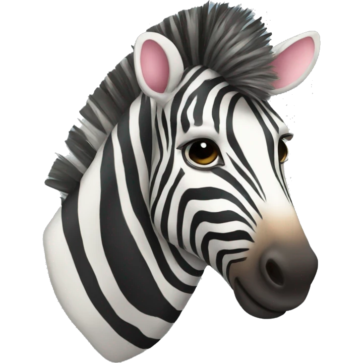 Zebra wearing a bow emoji