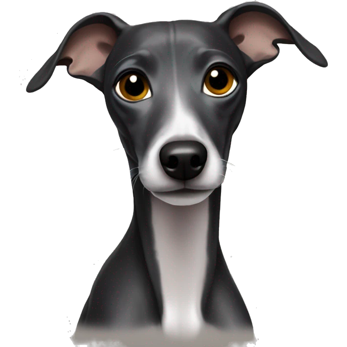 Black Italian greyhound emoji