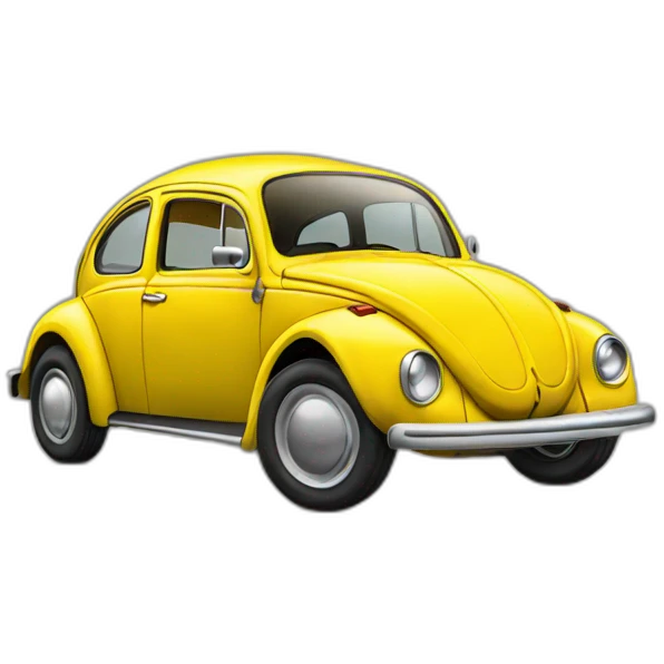 Yellow beetle car emoji