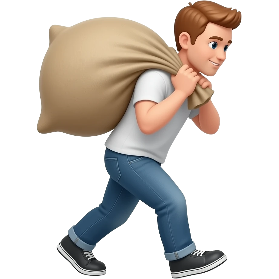 employed carry a sack full body emoji