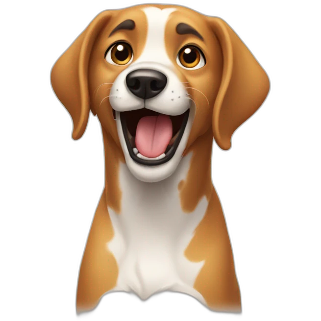 Dog barking emoji