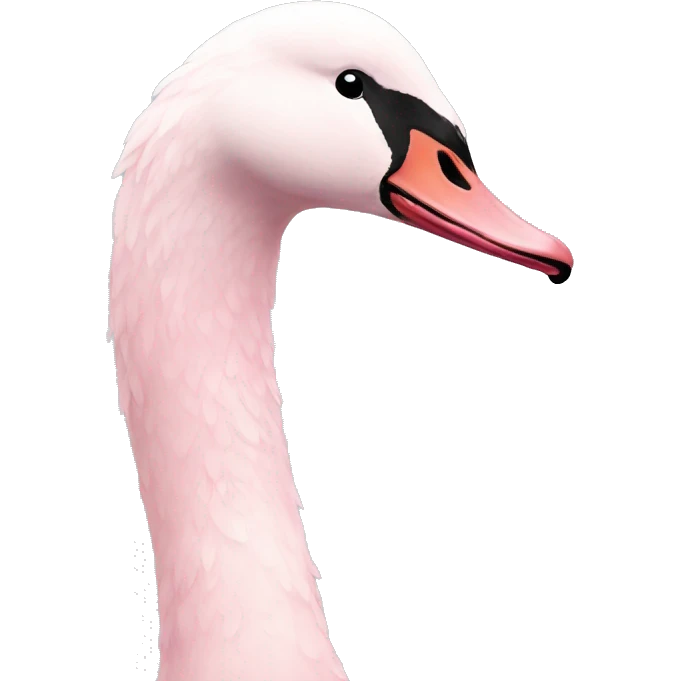 pastel pink swan emoji