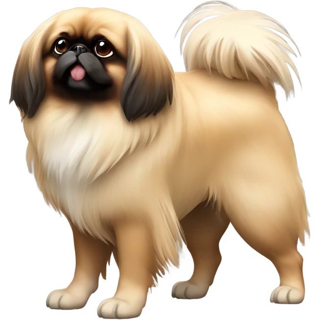 Pekingese full body side view emoji