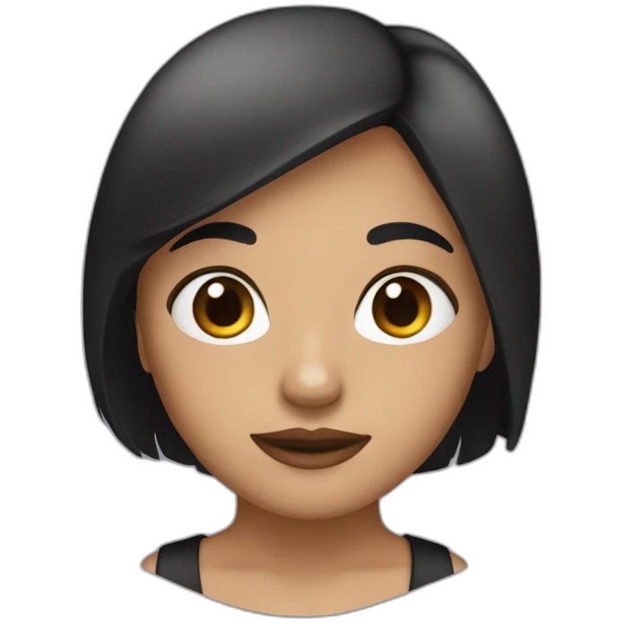 girl with dark bob emoji