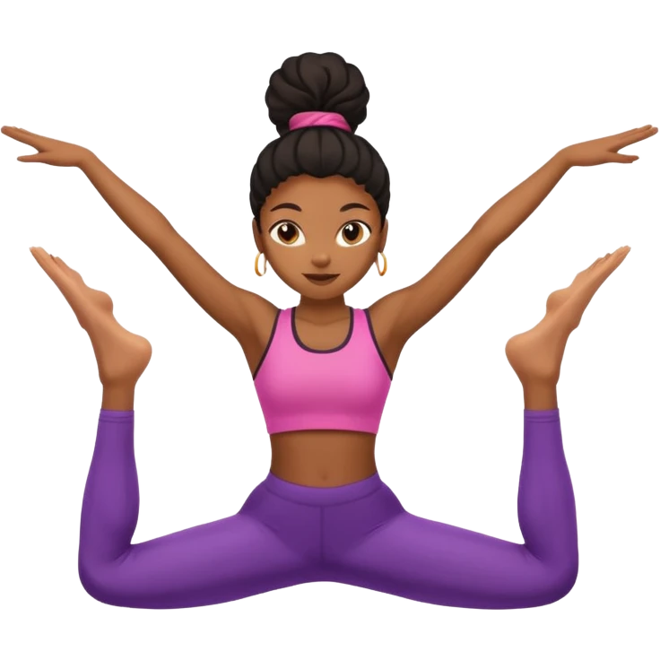 Black girl doing the splits emoji