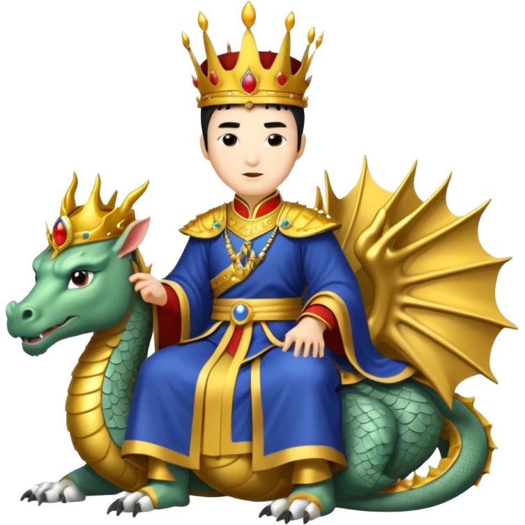 Emperor Wu Zetian sitting on the Dragon throne emoji