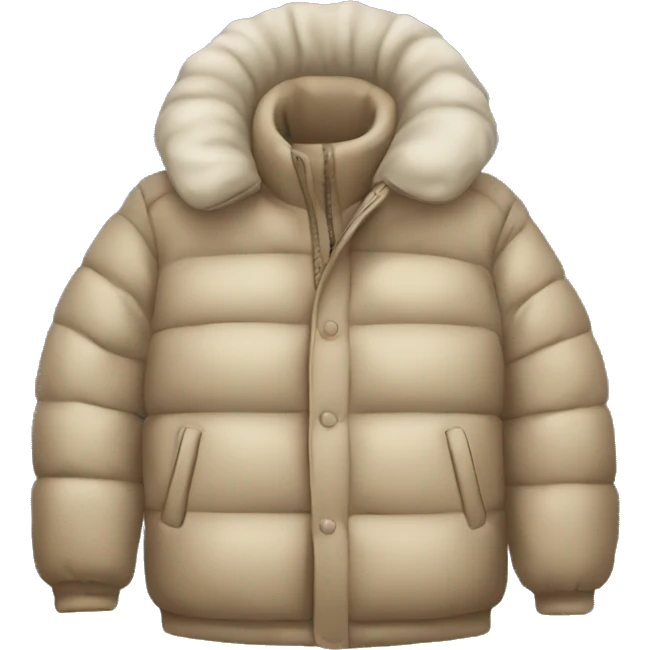 Beige puffer jacket emoji