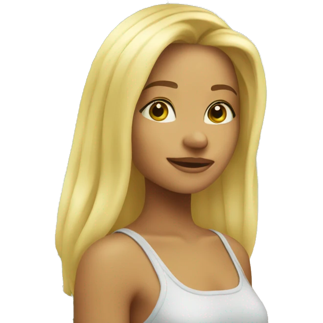 blond girl on island emoji