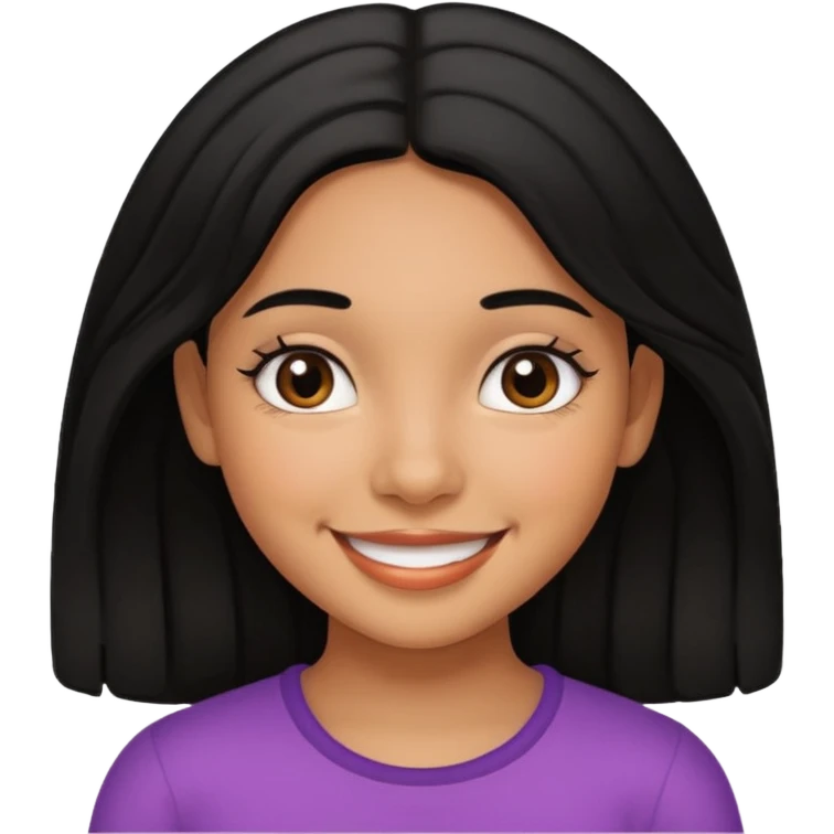 hispanic children girl with black hair emoji