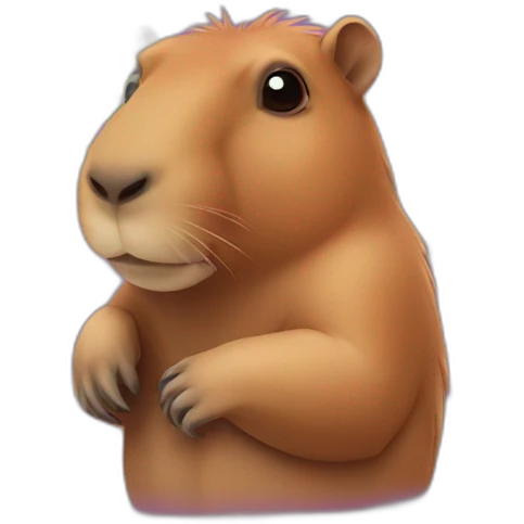 capibara in palms emoji