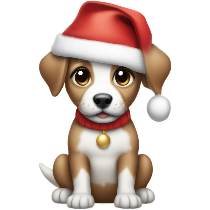 Christmas puppy emoji