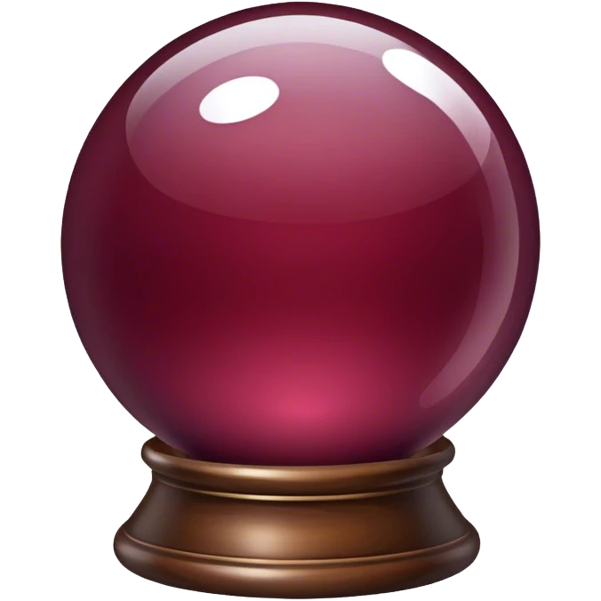 magic glass ball burgundy  emoji