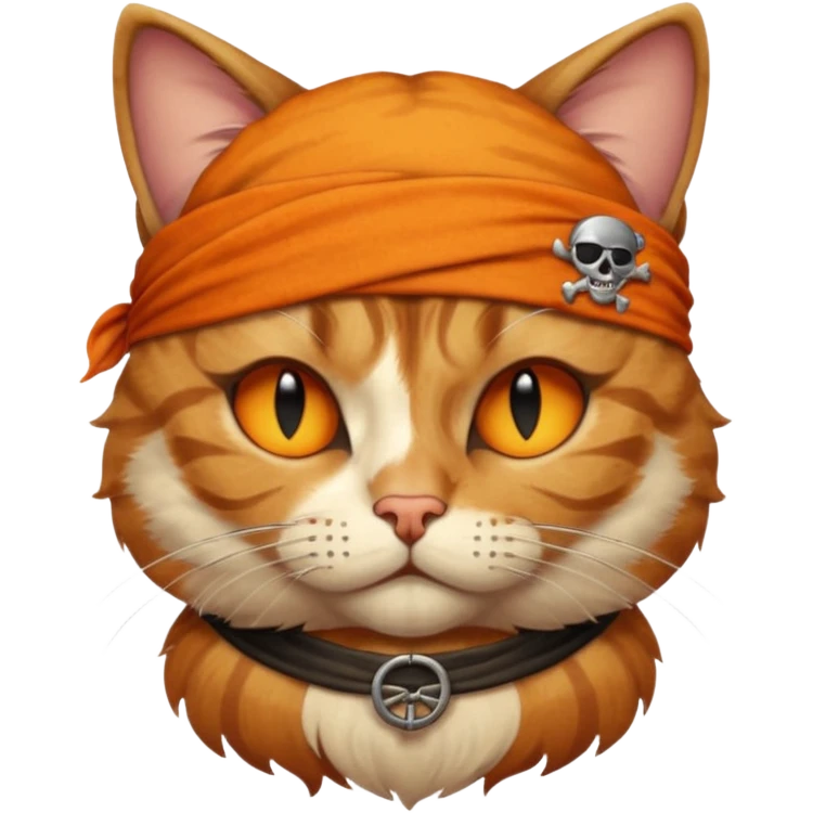 pirate cat with one closed eye emoji