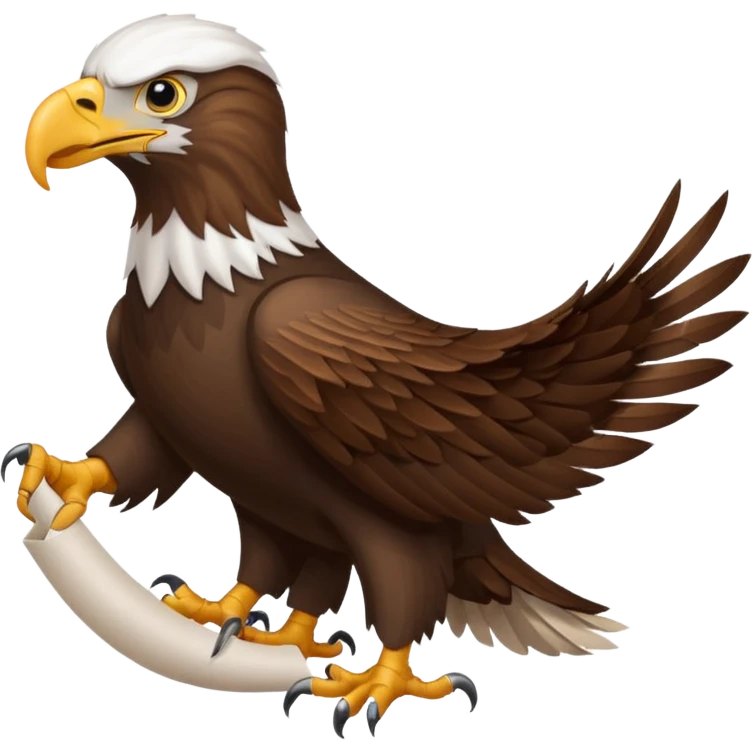 Eagle drag a roll of paper emoji