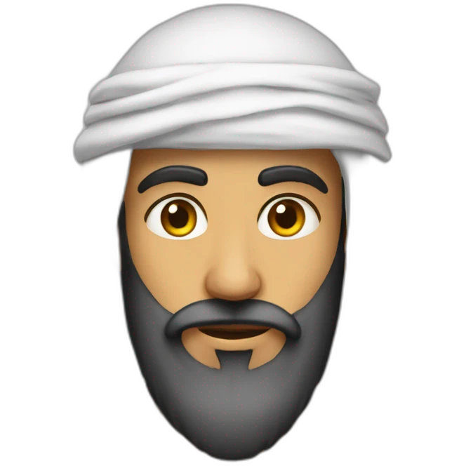 arab with long beard and arab kostume  emoji