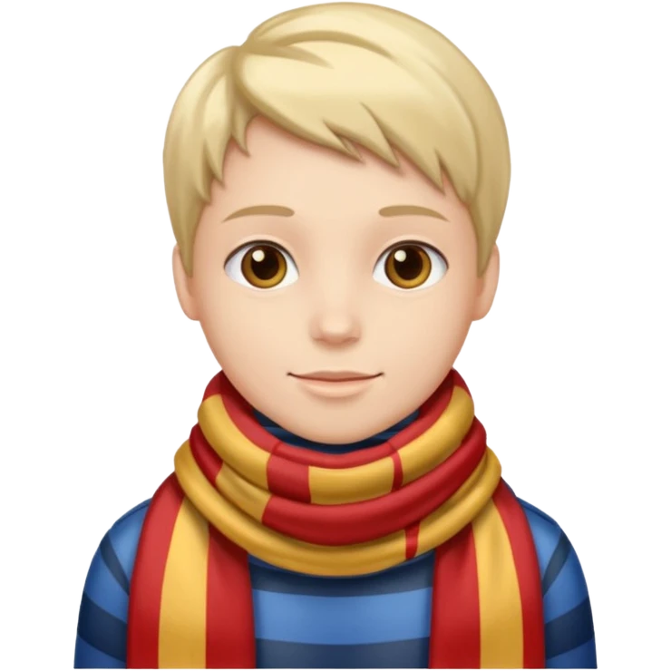 Character with striped Scarf emoji