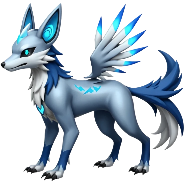Futuristic Mightyena-Silvally-Fakémon-hybrid-creature (full body)  emoji