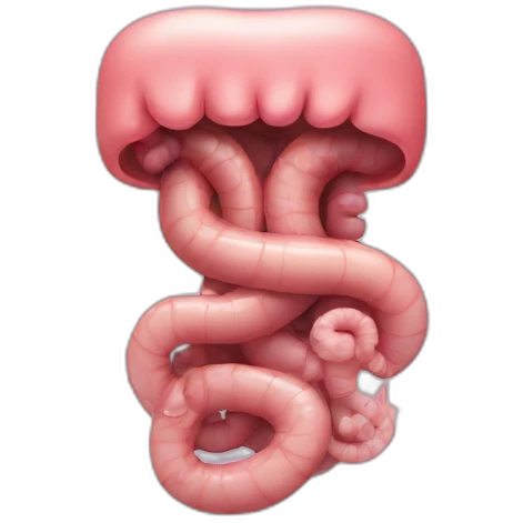 a sick intestine emoji