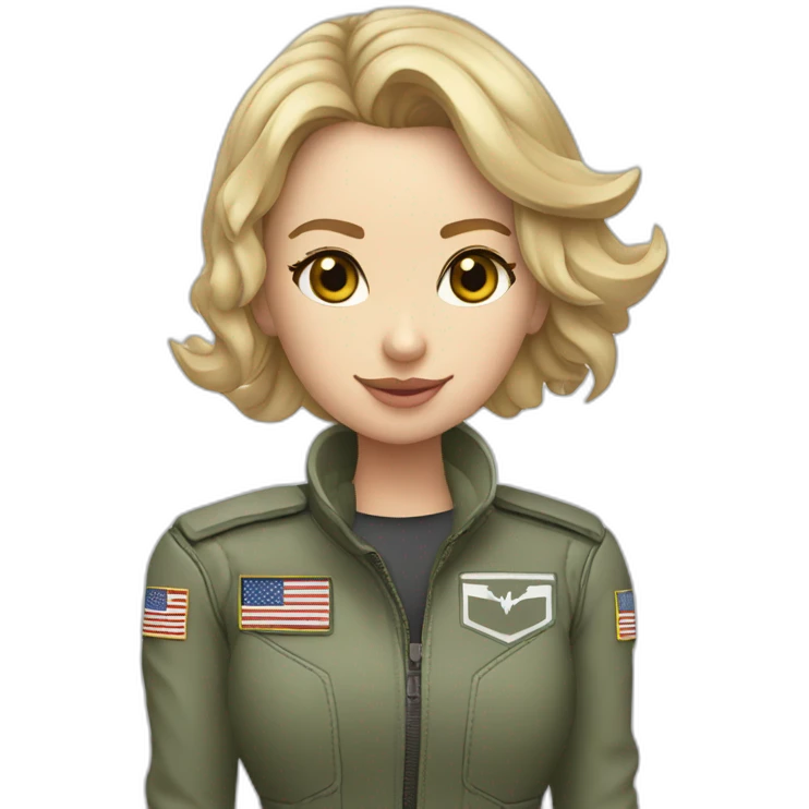 f35 figher jet girl cute emoji