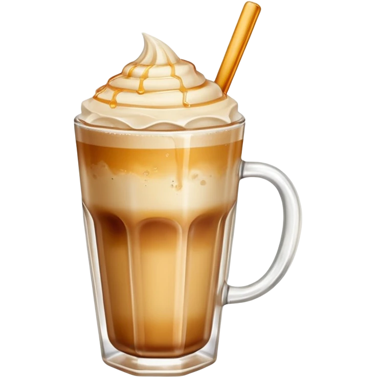 Ice latte with honey salt syrub emoji