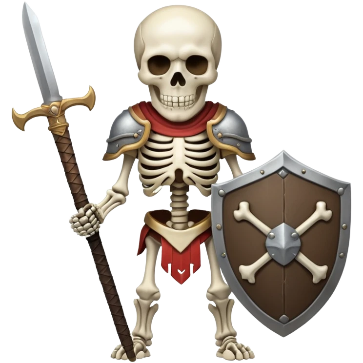skeleton warrior with sword and shield emoji