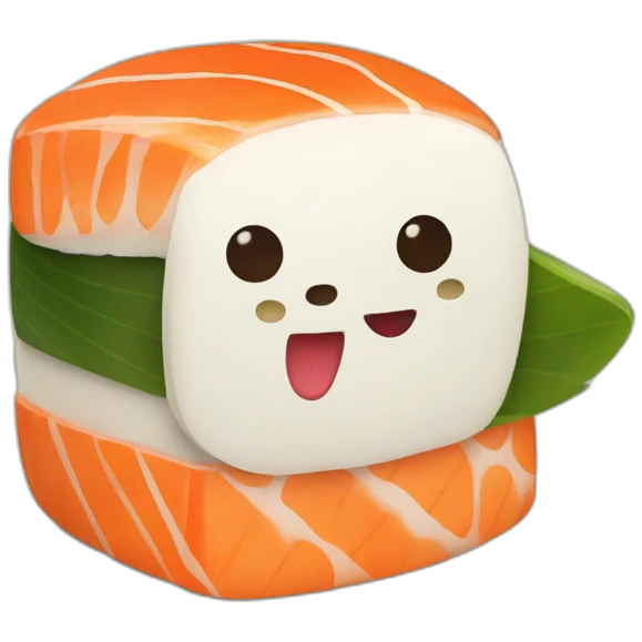 chat sur un sushi  emoji