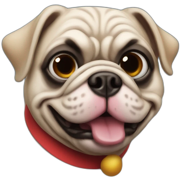 Pugpig clown emoji