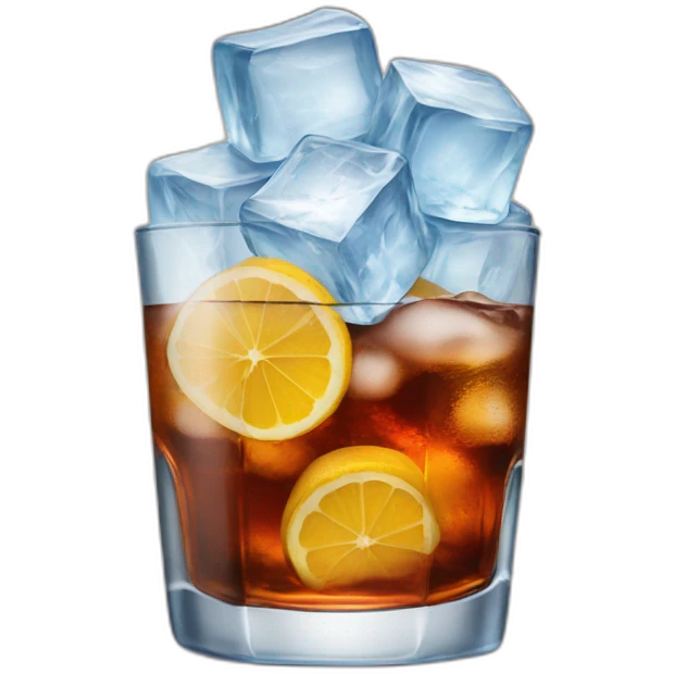 old fashioned with a big block of ice emoji