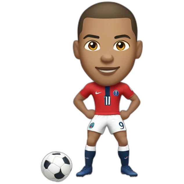 kylian mbappe, psg, buff, world cup, soccer emoji