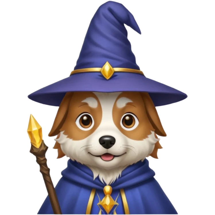 Dog wizard emoji