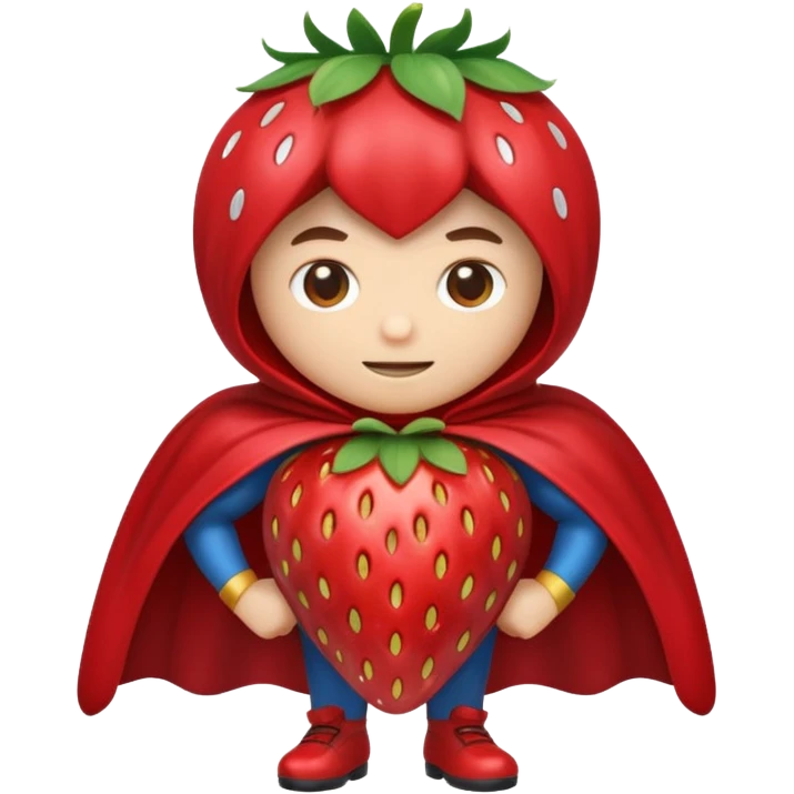 Cape-Wearing Super Fruit emoji