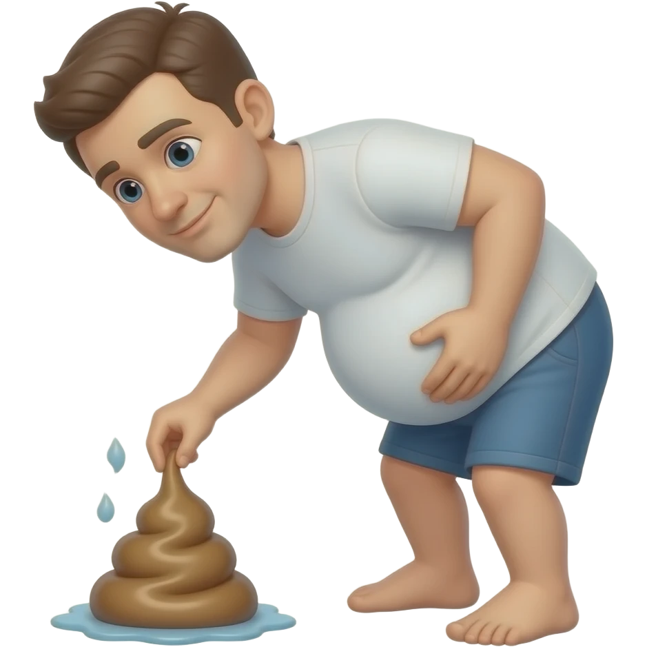 Pregnet man pooping emoji
