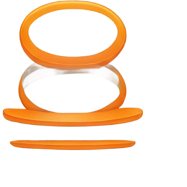Round oval orange tablet emoji