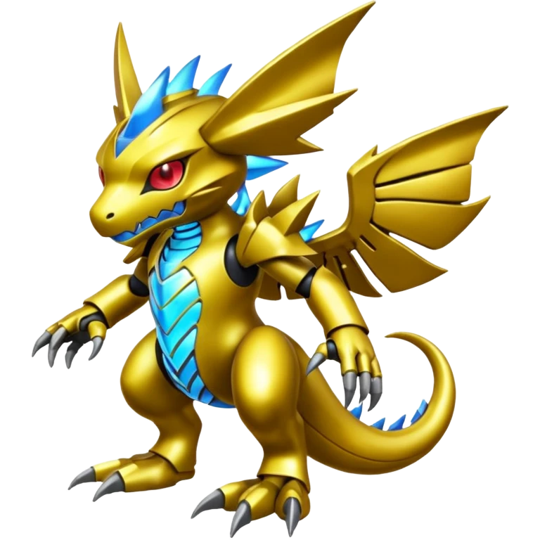 Modern Cyber Lombax-Digimon-Fakémon-creature, full body emoji