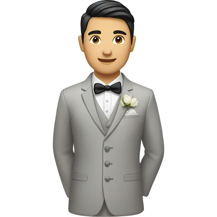 "An Asian groom." emoji
