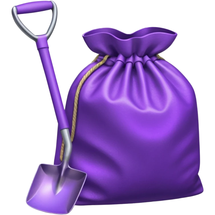 Emoji de una bolsa de tussi y una palita  emoji