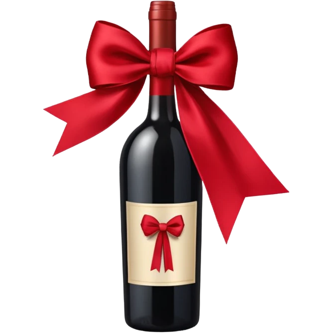 ribbon decoration on a wine bottle emoji