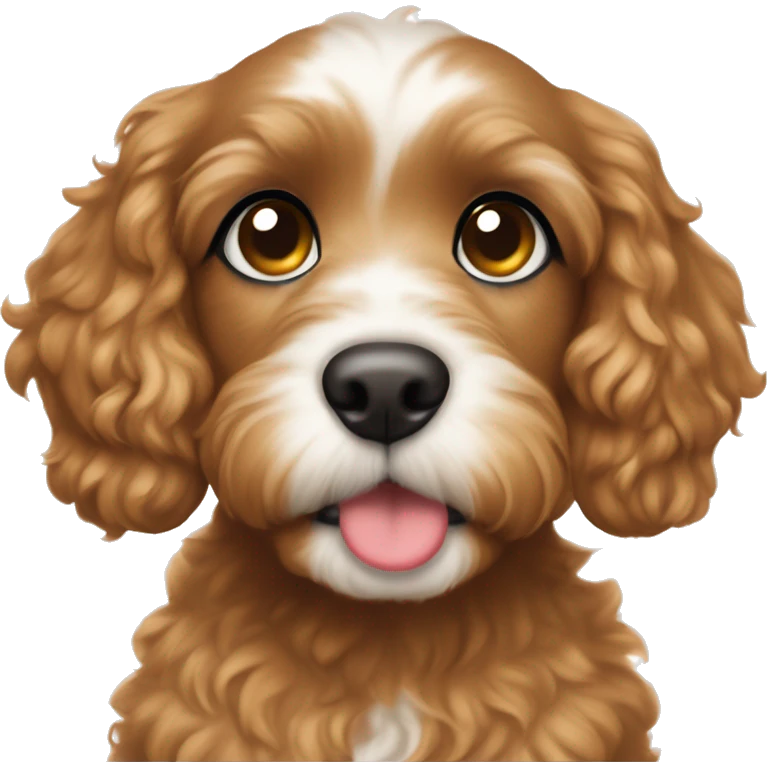 •	Puppy Eyes Emoji: Your Cavapoo looking up with big, heart-melting eyes. Maybe add sparkles or tiny hearts around the eyes to show how cute they are (dog should be brown)  emoji