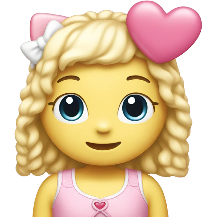 hello kitty with heart emoji
