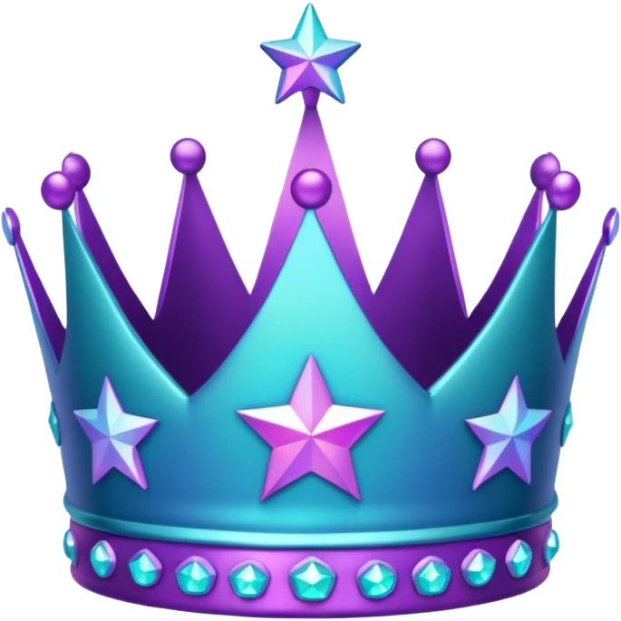 glitter Feeling purple cian crown shine star emoji