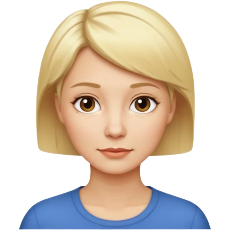 femme cheveux courts blonde 40 ans emoji