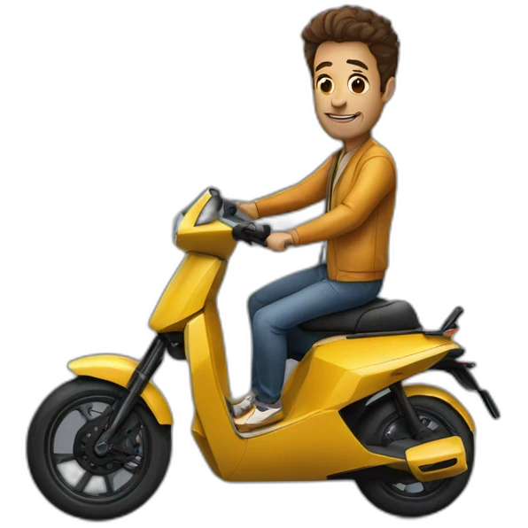 Lamborghini sur une trottinette emoji