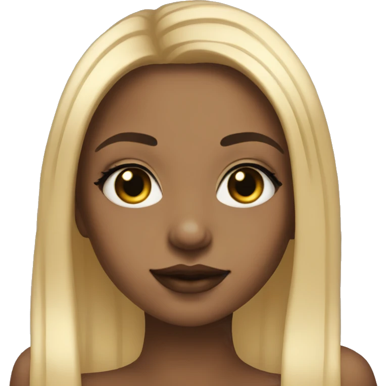 girl with black long hair, big lashes, gold hoop earrings, gold nose piercing emoji