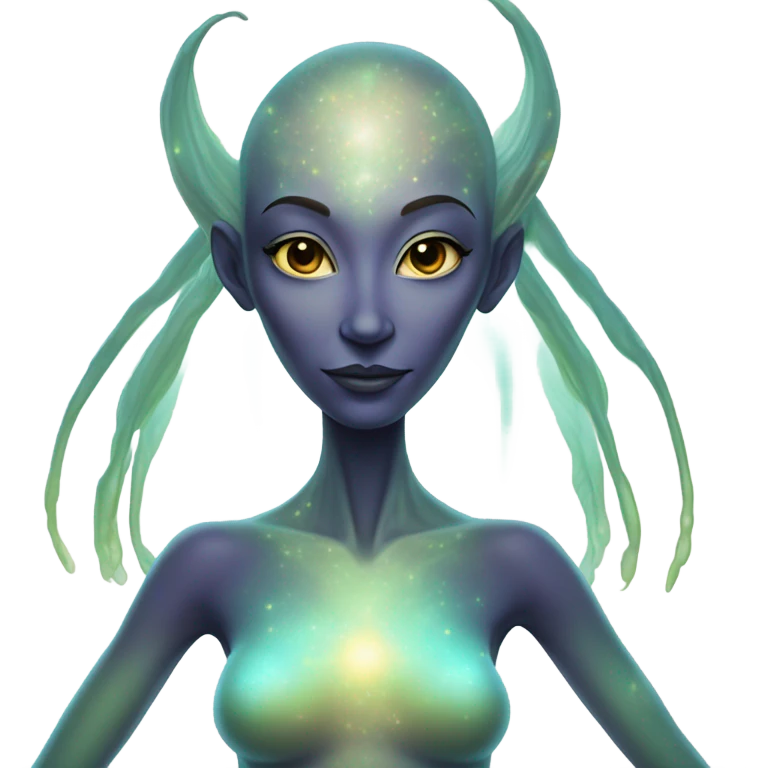 a heavenly alien woman full body emoji