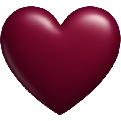 Single burgundy heart emoji