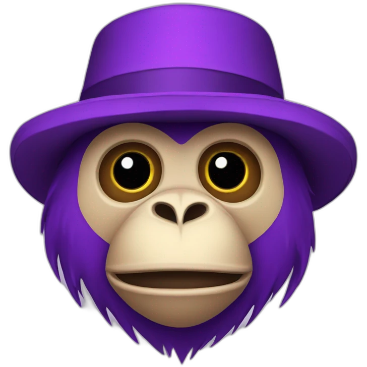 purple anonymous guy fawkes monkey head emoji